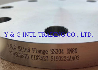 Flange cega de aço inoxidável industrial de SS304 SS316 para ISO 9001 da construção